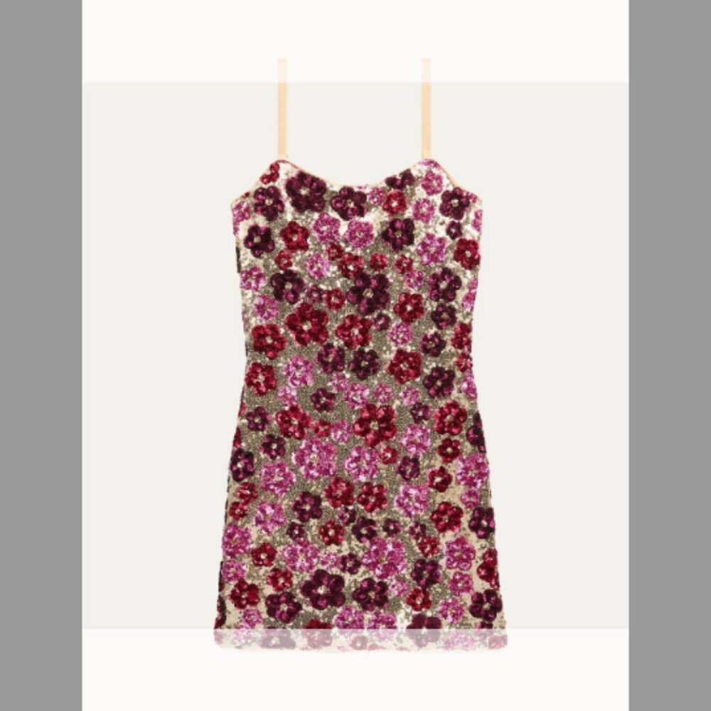 KatieJ NYC Girl's Tween Floral Sequin Dress, (SIZE XL)